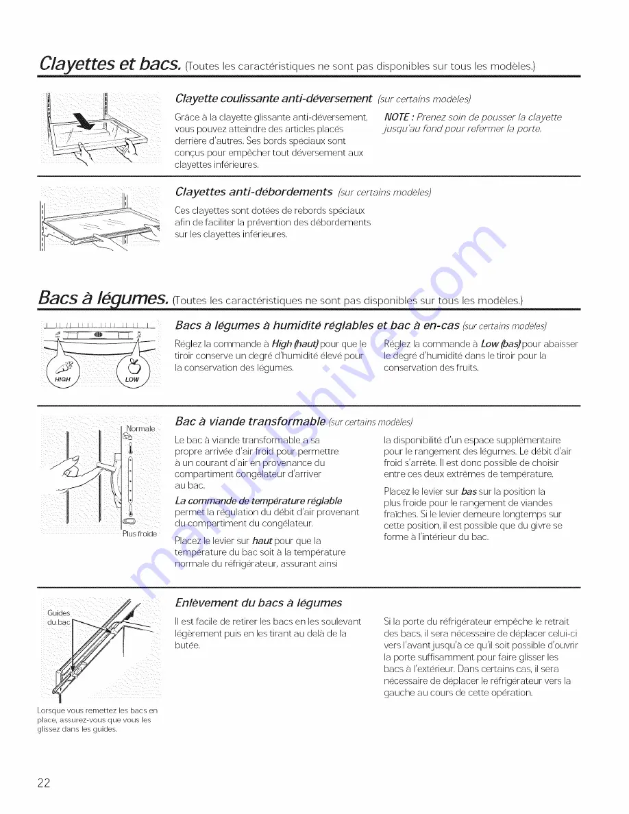 GE GSE25ESHBSS Owner'S Manual And Installation Instructions Download Page 22