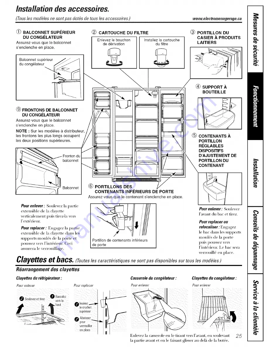 GE GSH22JFTDWW Owner'S Manual Download Page 25