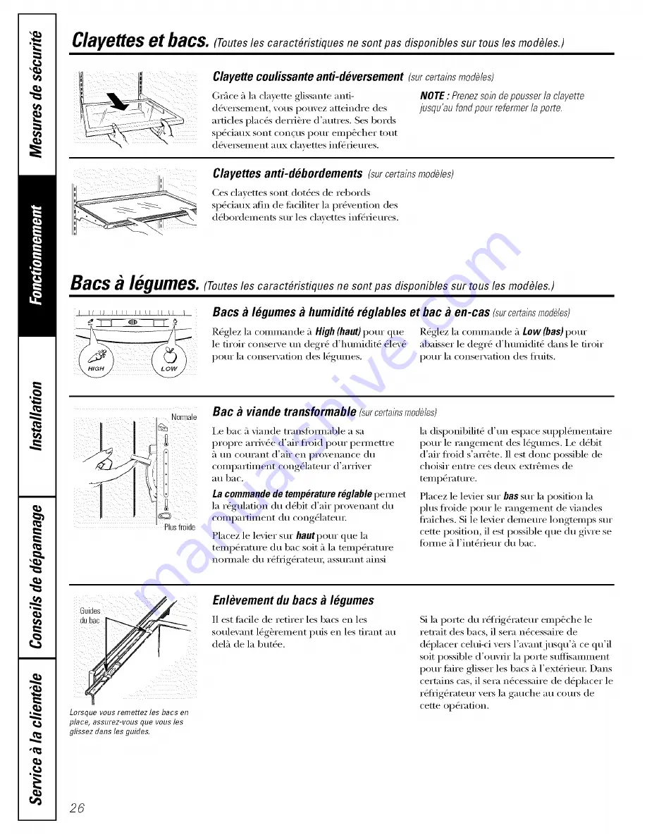 GE GSH22JFTDWW Owner'S Manual Download Page 26