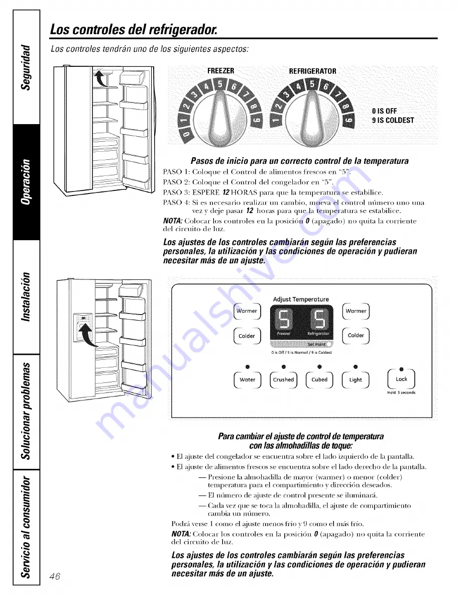 GE GSH22JFTDWW Owner'S Manual Download Page 46