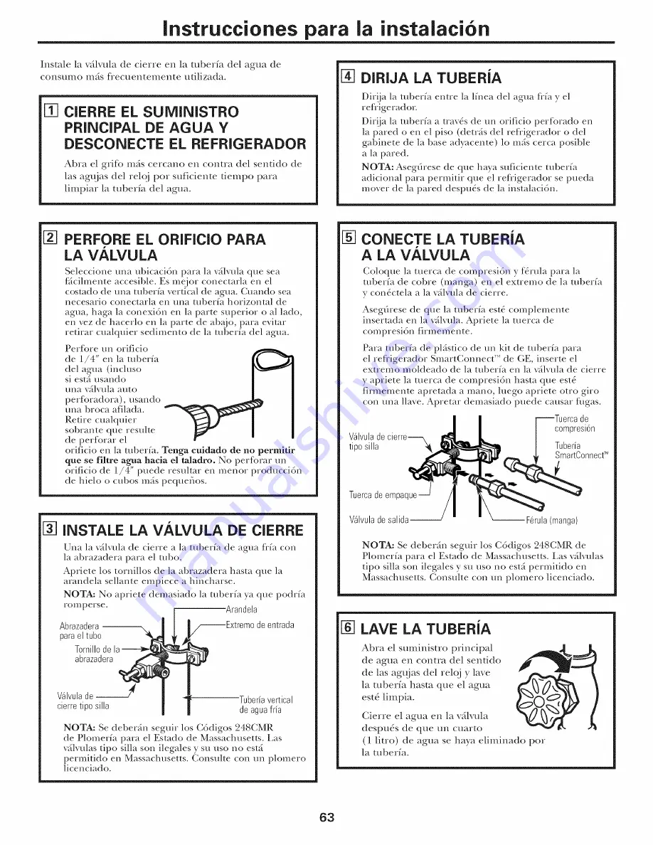 GE GTH18DCXALWW and Owner'S Manual And Installation Instructions Download Page 63