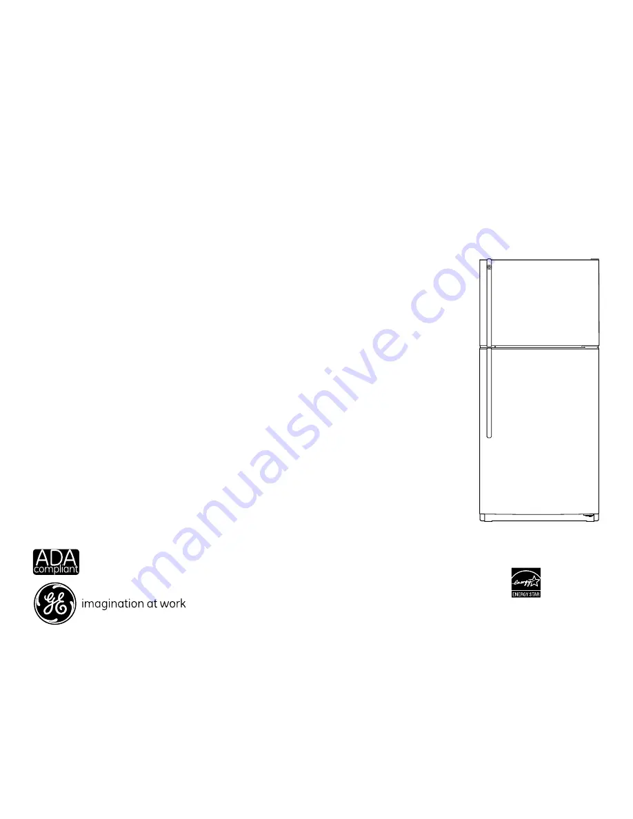 GE GTH18IBXWW - R 18.0 Cu. Ft. Top-Freezer... Dimensions And Installation Information Download Page 2