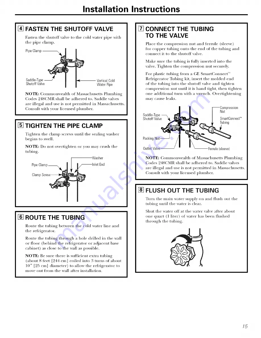 GE GTS18FCSARWW and Owner'S Manual And Installation Instructions Download Page 15