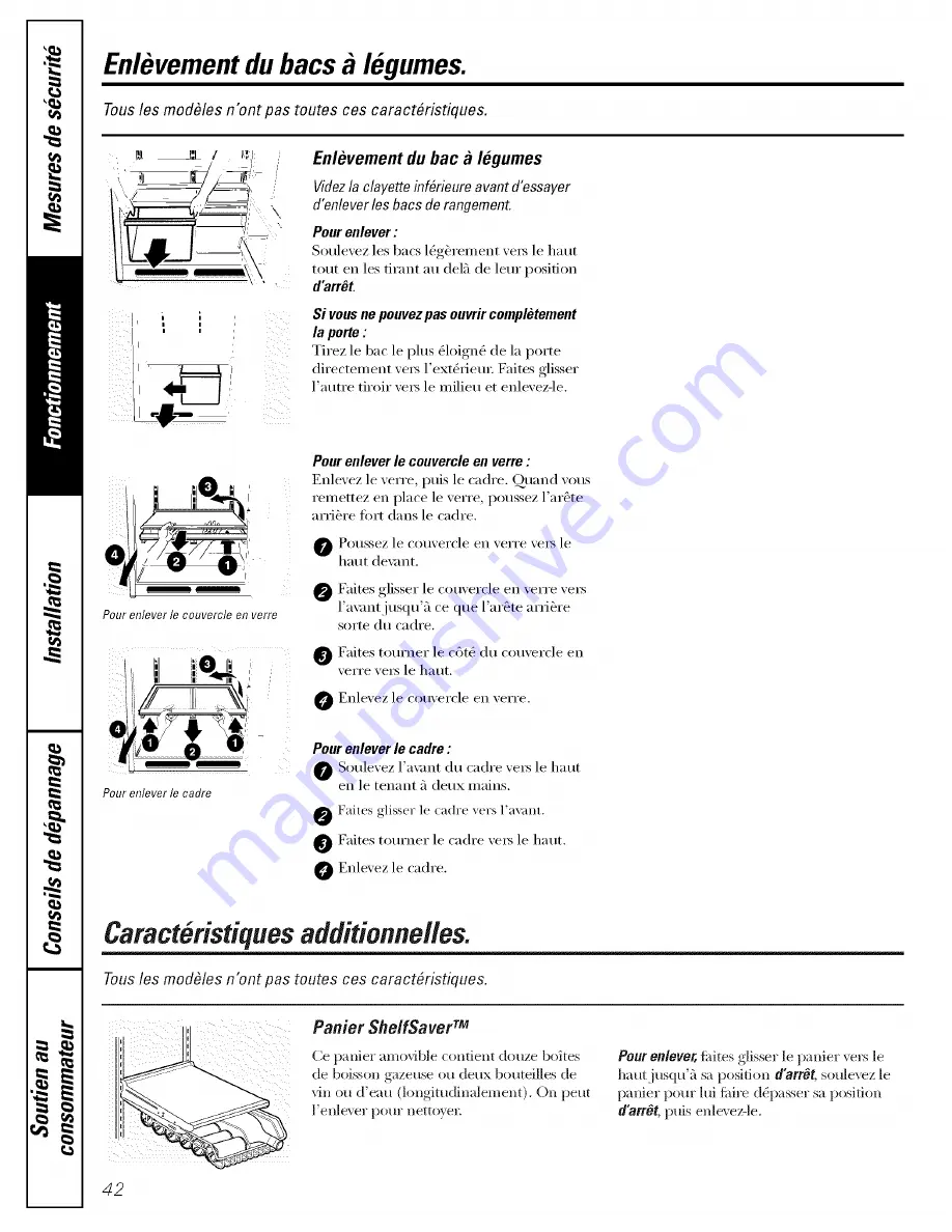 GE GTS18TCSABB and Owner'S Manual And Installation Instructions Download Page 42