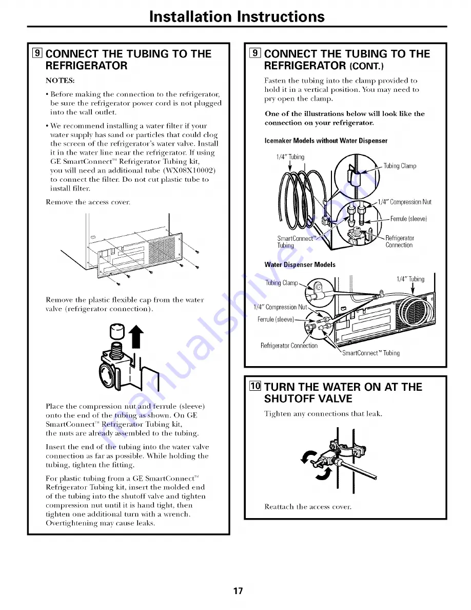 GE GTS22WSTCRSS Owner'S Manual & Installation Instructions Download Page 17