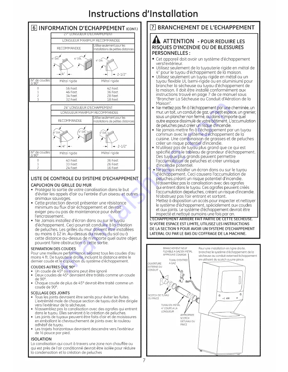 GE GTUP270GM1WW Installation Instructions Manual Download Page 19