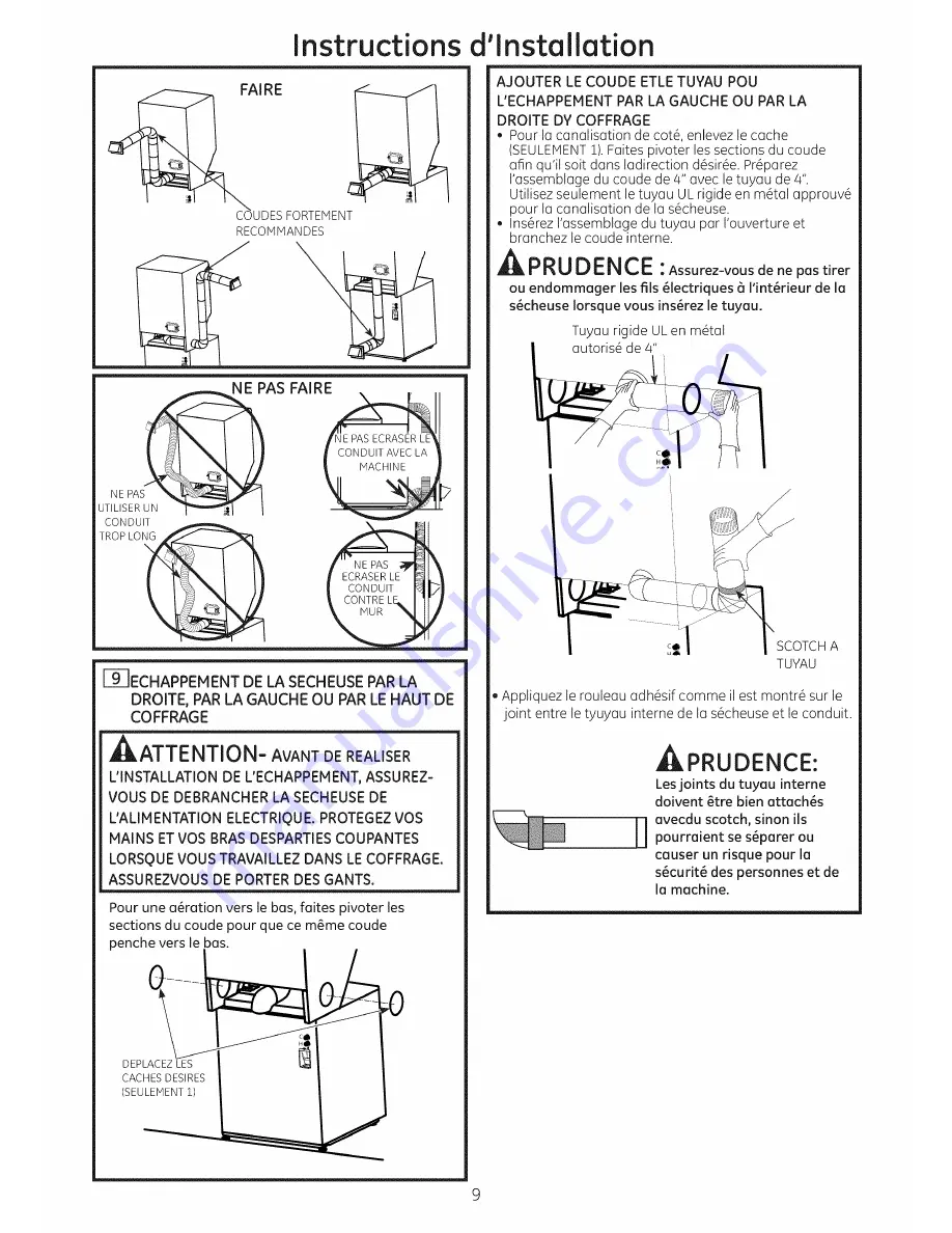 GE GTUP270GM1WW Installation Instructions Manual Download Page 21