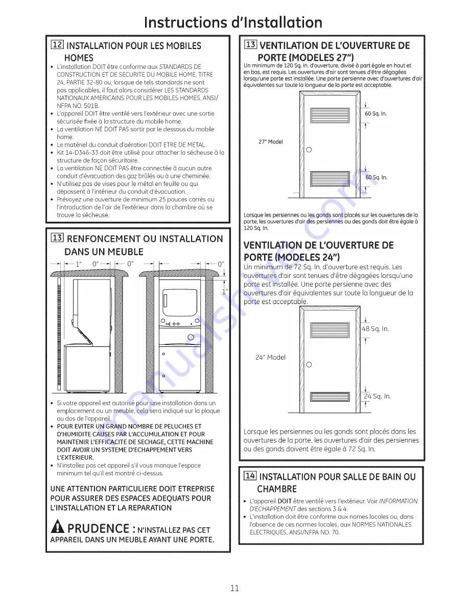 GE GTUP270GM1WW Installation Instructions Manual Download Page 23