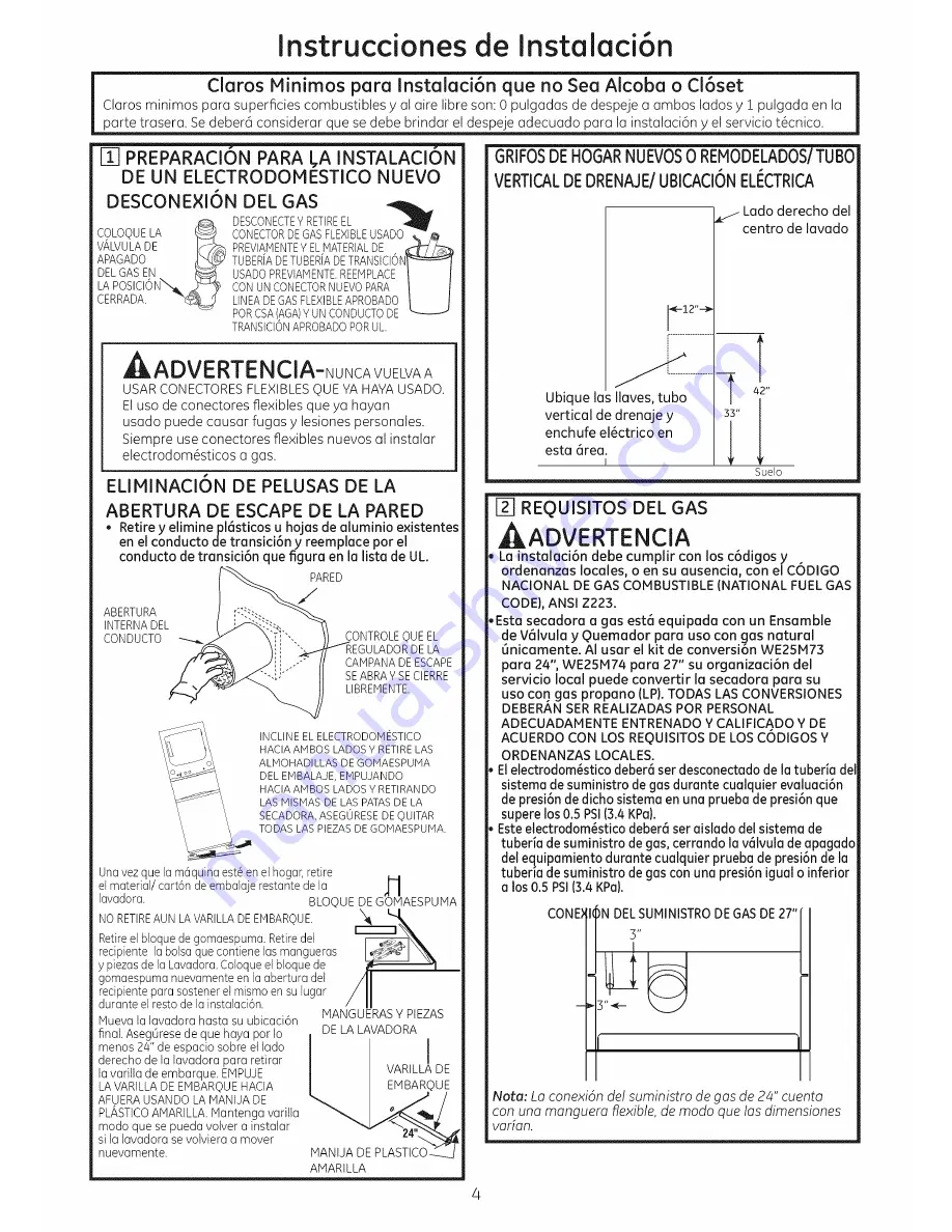 GE GTUP270GM1WW Installation Instructions Manual Download Page 28