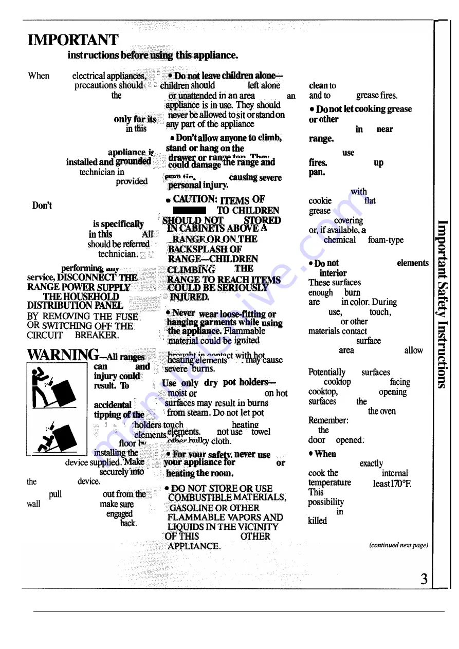 GE HOTPOINT RS504GN Instructions Manual Download Page 3