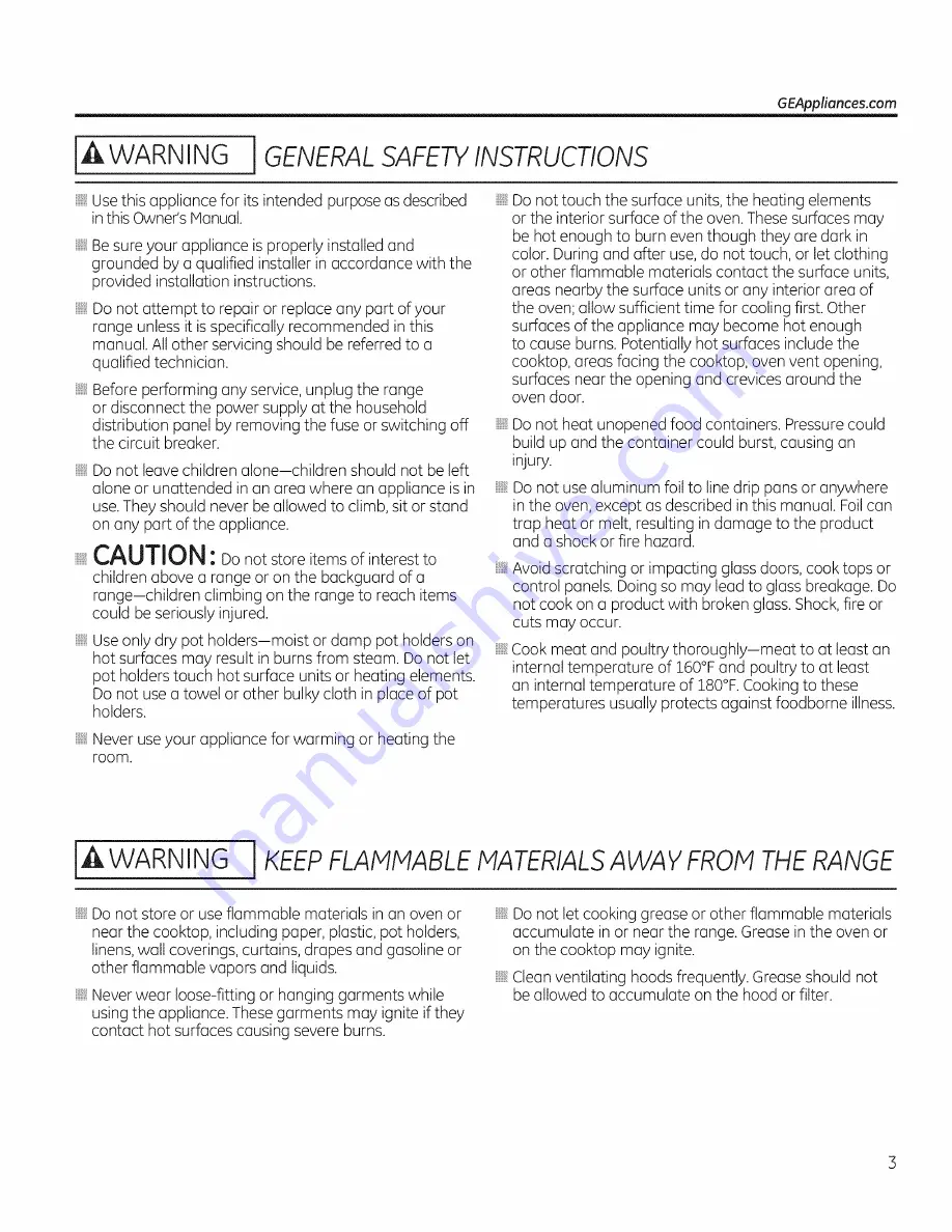 GE JAP02 Owner'S Manual And Installation Instructions Download Page 3