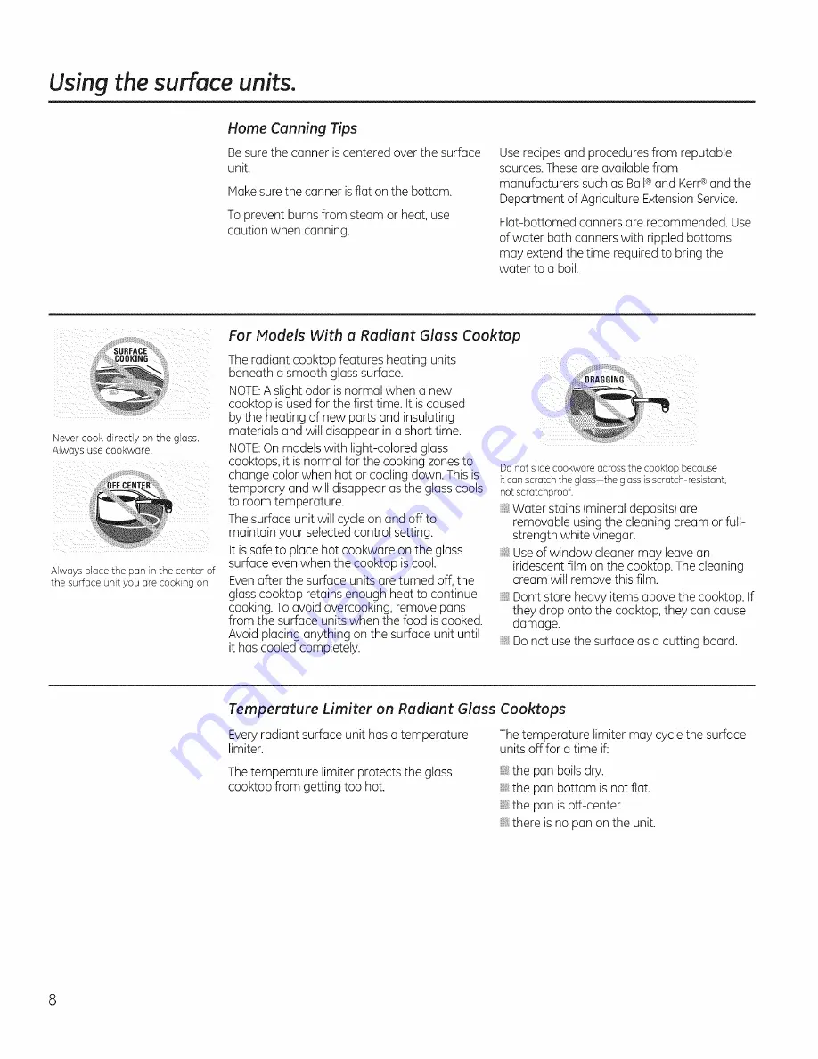 GE JB705TT1CC Owner'S Manual Download Page 8