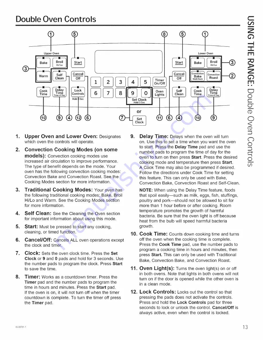 GE JB870TF2WW Скачать руководство пользователя страница 13