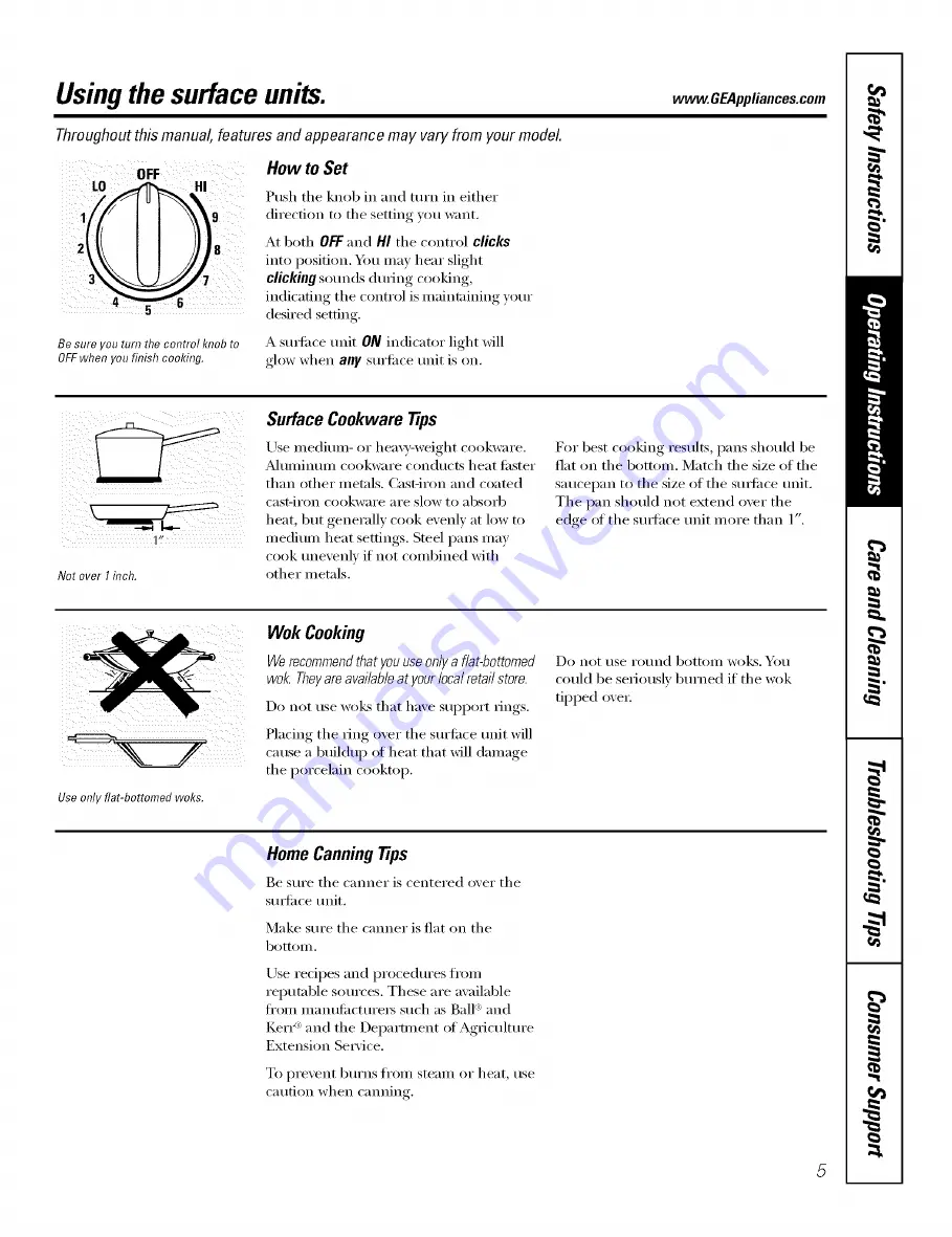 GE JDR39 Owner'S Manual Download Page 5