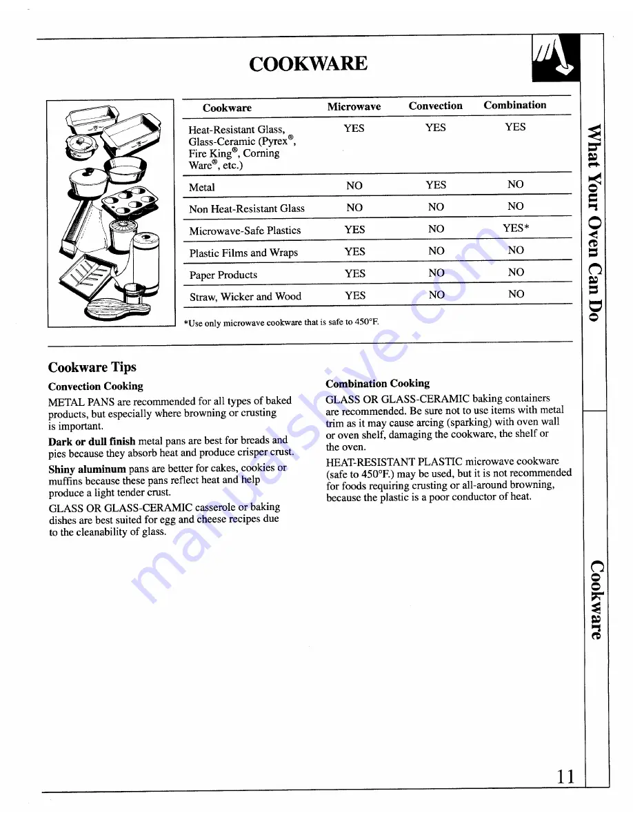 GE JE1390 Use And Care Manual Download Page 11