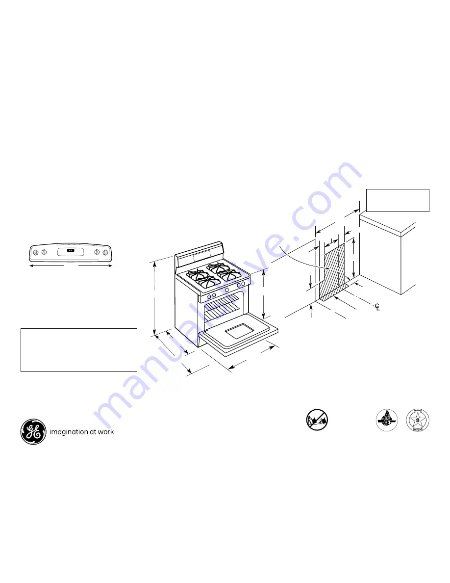 GE JGBS18MENBS Dimensions And Installation Information Download Page 1