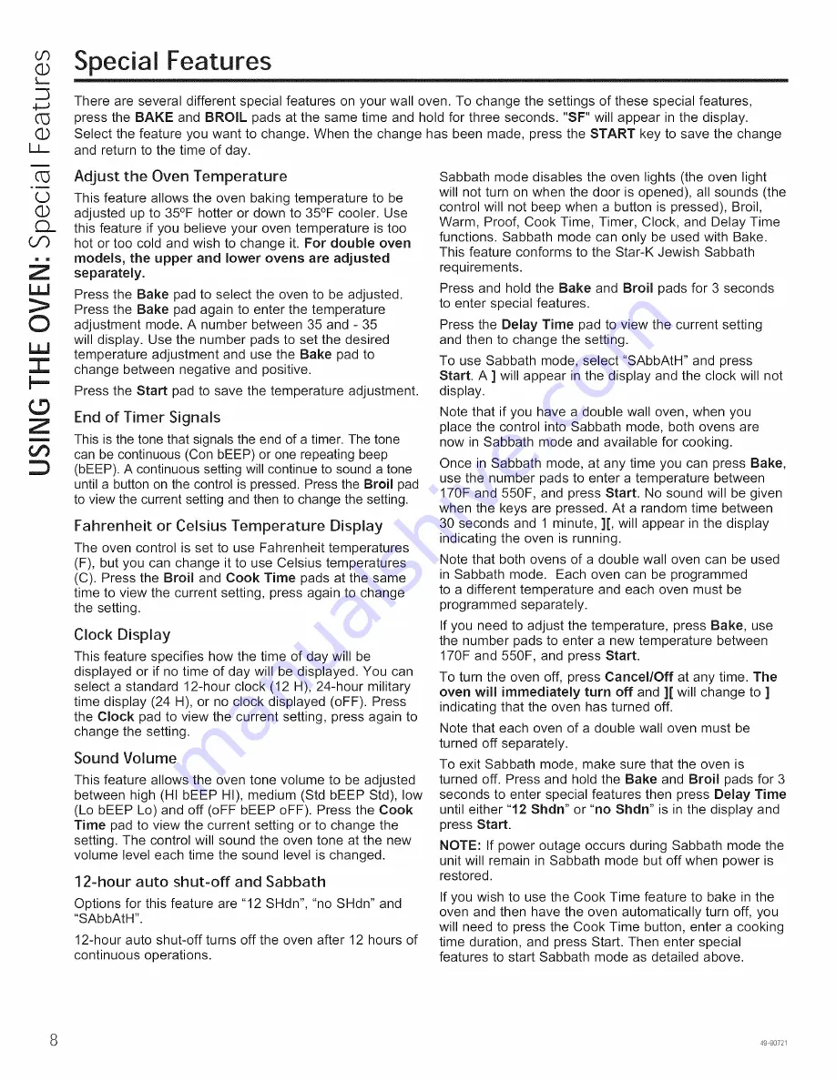 GE JK3000DF3WW Owner'S Manual Download Page 8