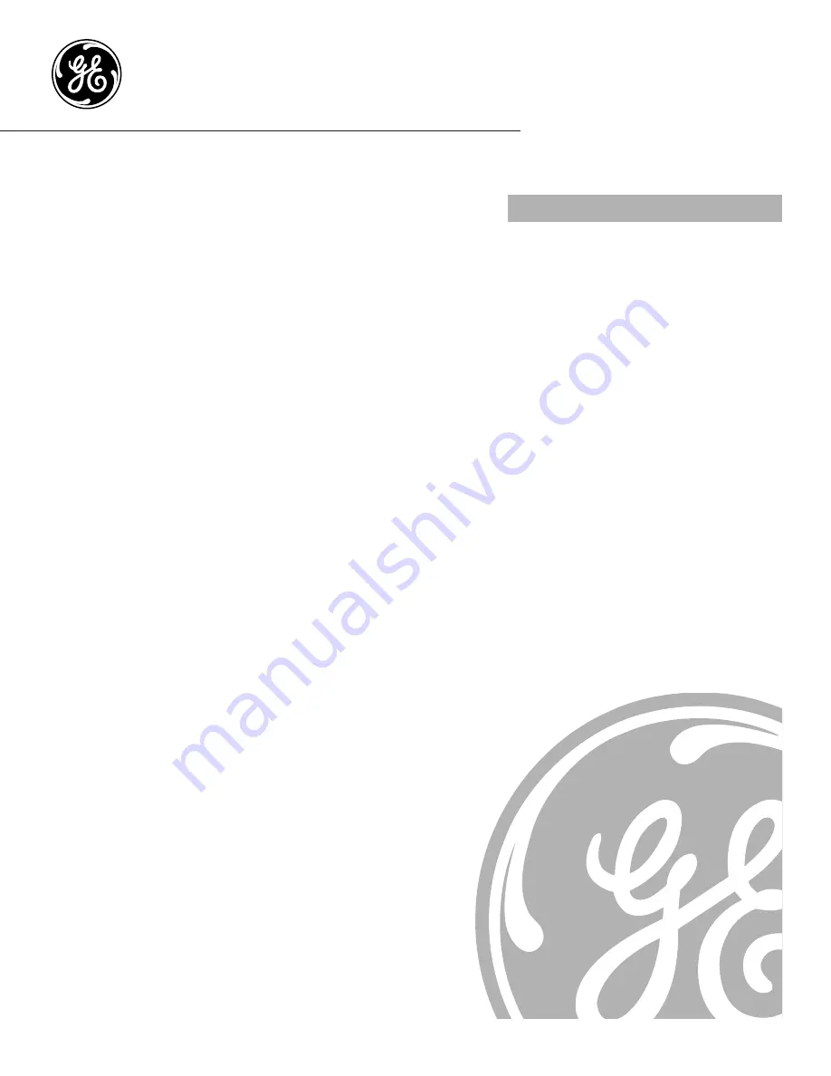 GE JKP3027 Owner'S Manual Download Page 1