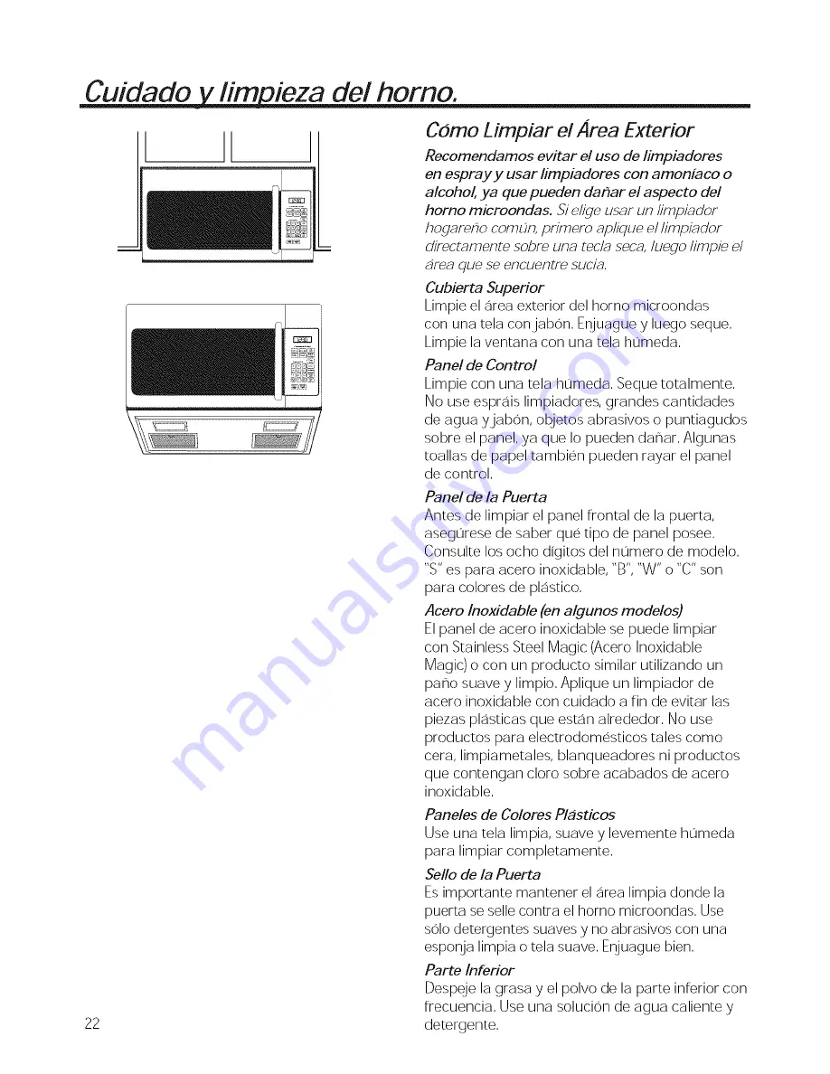 GE JNM3161DF1WW Owner'S Manual Download Page 50