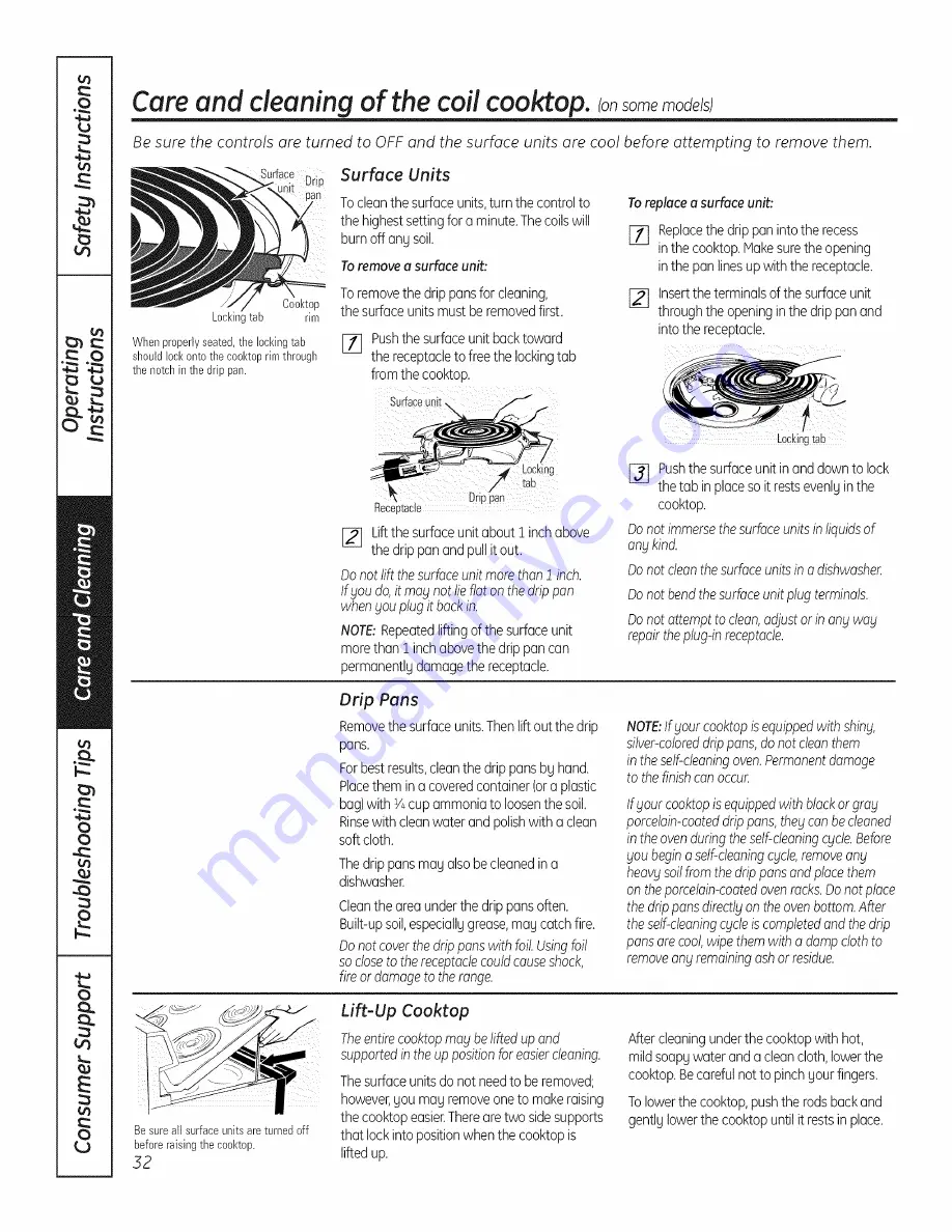 GE JSP39SN4SS Owner'S Manual Download Page 32