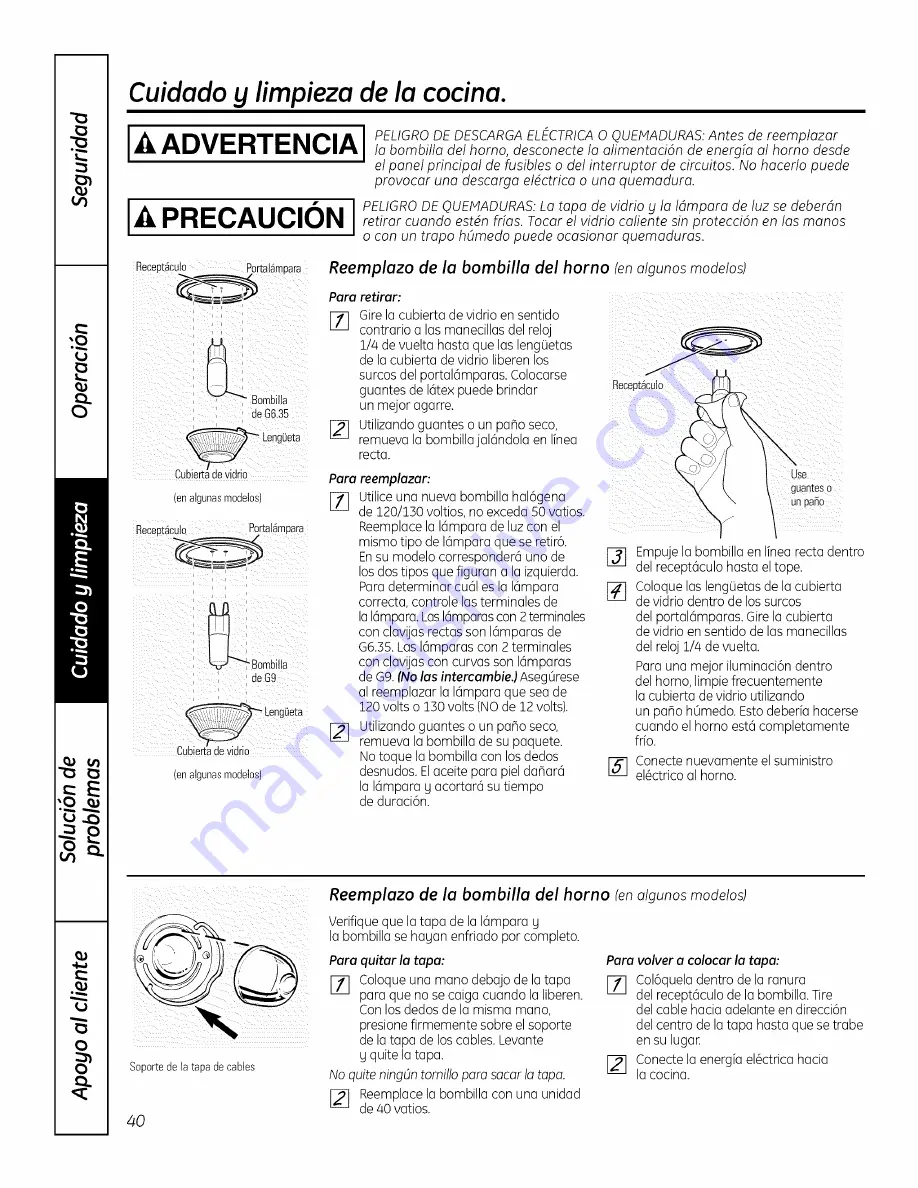 GE JSP46DP1BB Owner'S Manual Download Page 92