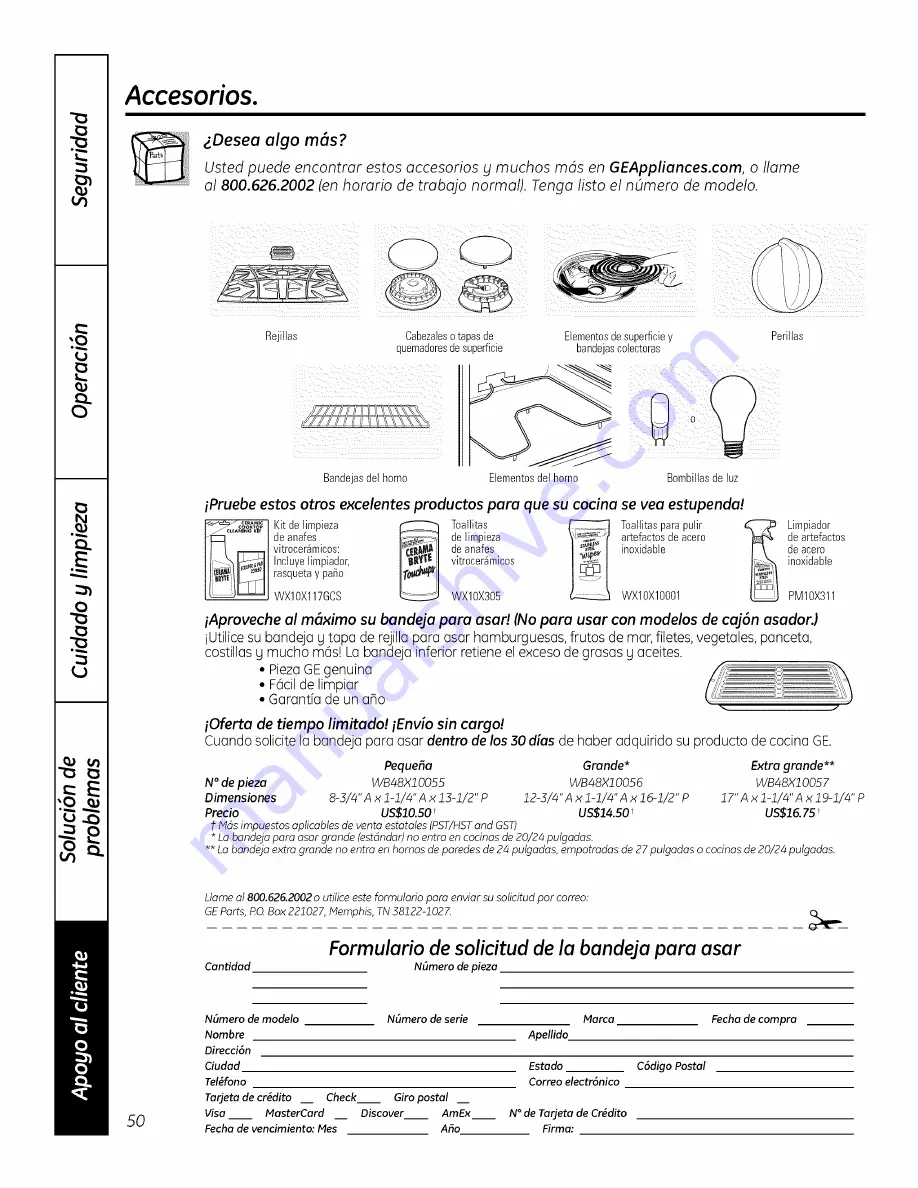 GE JSP46DP1BB Owner'S Manual Download Page 102