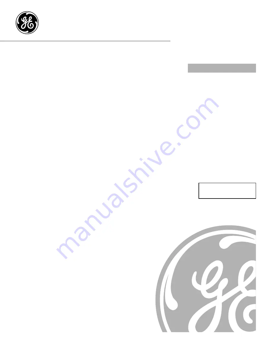 GE JT96530 Owner'S Manual Download Page 1