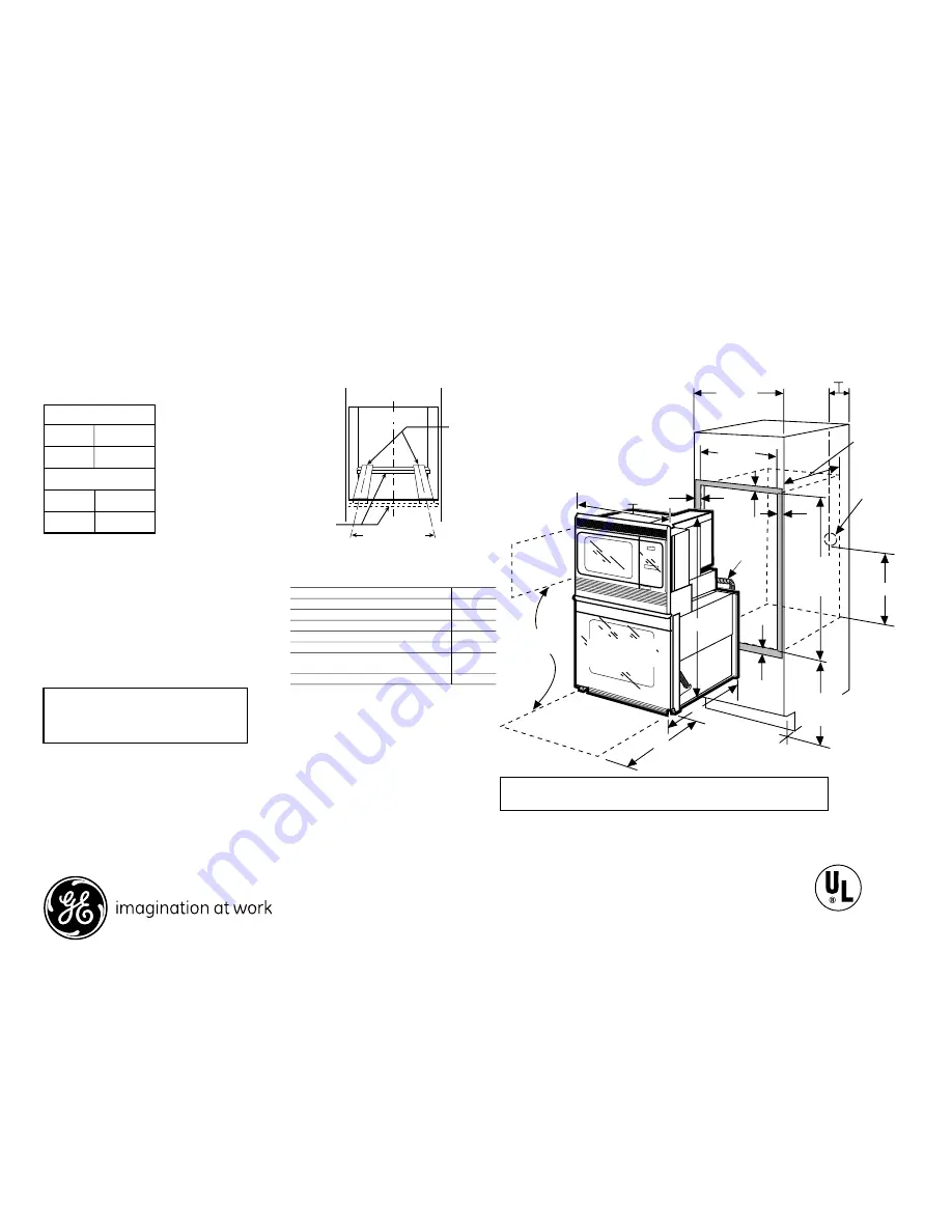 GE JTP90SPSS Dimensions And Installation Information Download Page 1