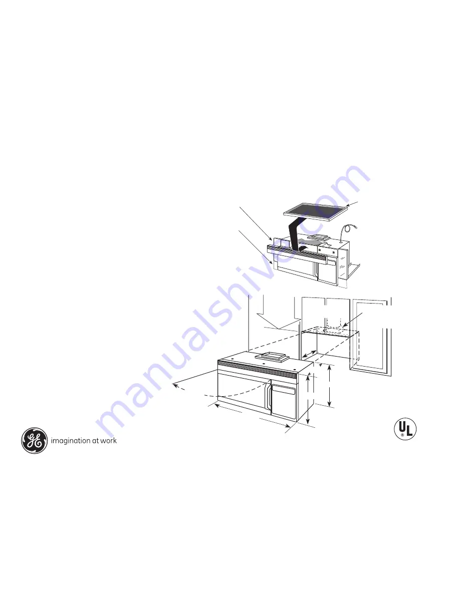 GE JVM1530DM Dimensions And Installation Information Download Page 1