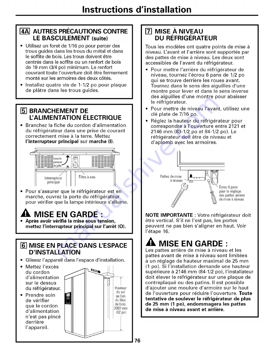 GE Model 42 Owner'S Manual And Installation Instructions Download Page 76