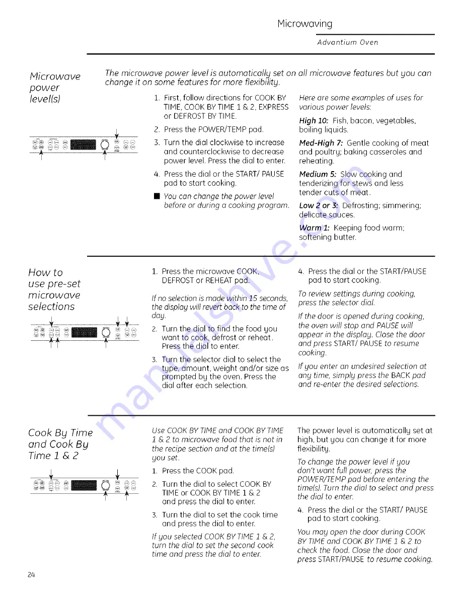 GE Monogram Advantium 240V Speedcook Oven Скачать руководство пользователя страница 24