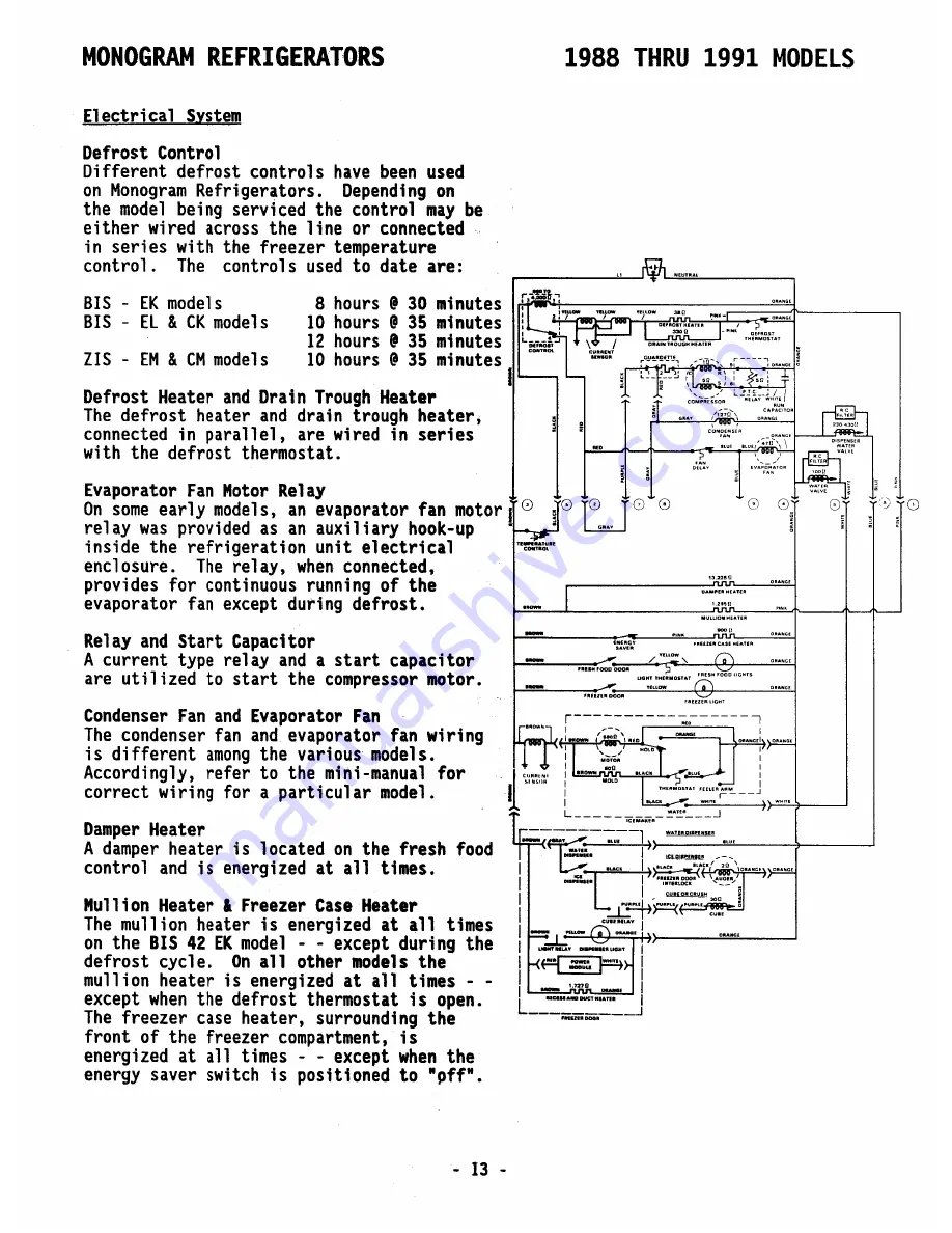 GE Monogram BCS42C Technician Manual Download Page 14