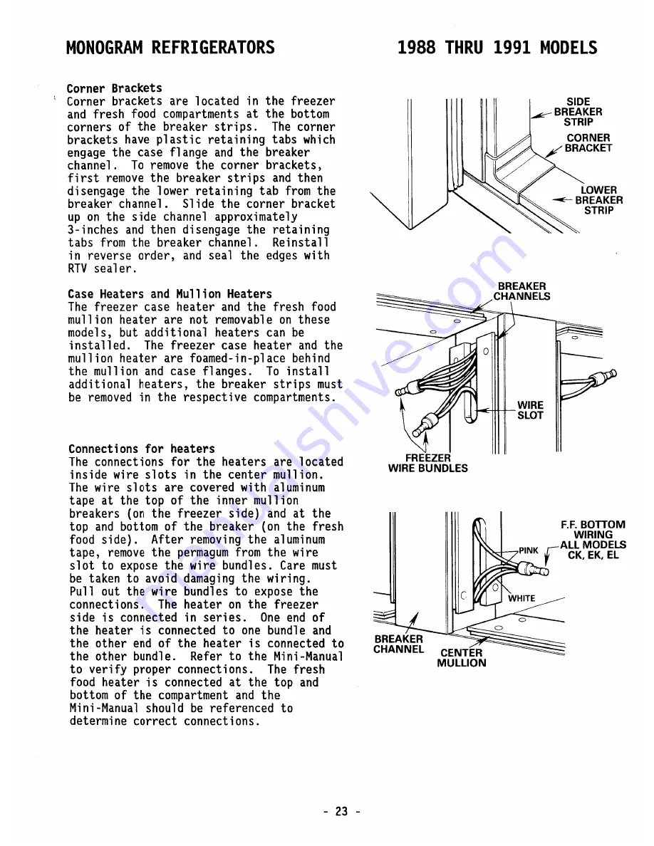 GE Monogram BCS42C Technician Manual Download Page 24