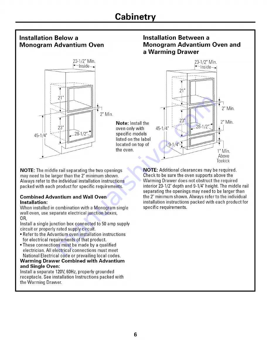 GE Monogram ZET1038 Скачать руководство пользователя страница 6