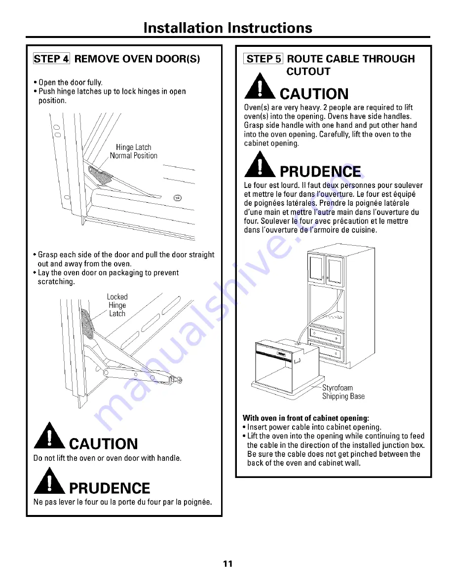 GE Monogram ZET1058 Installation Instructions Manual Download Page 11