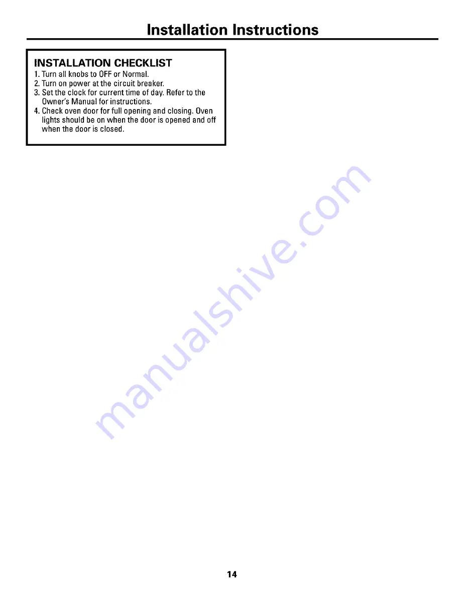 GE Monogram ZET1058 Installation Instructions Manual Download Page 14