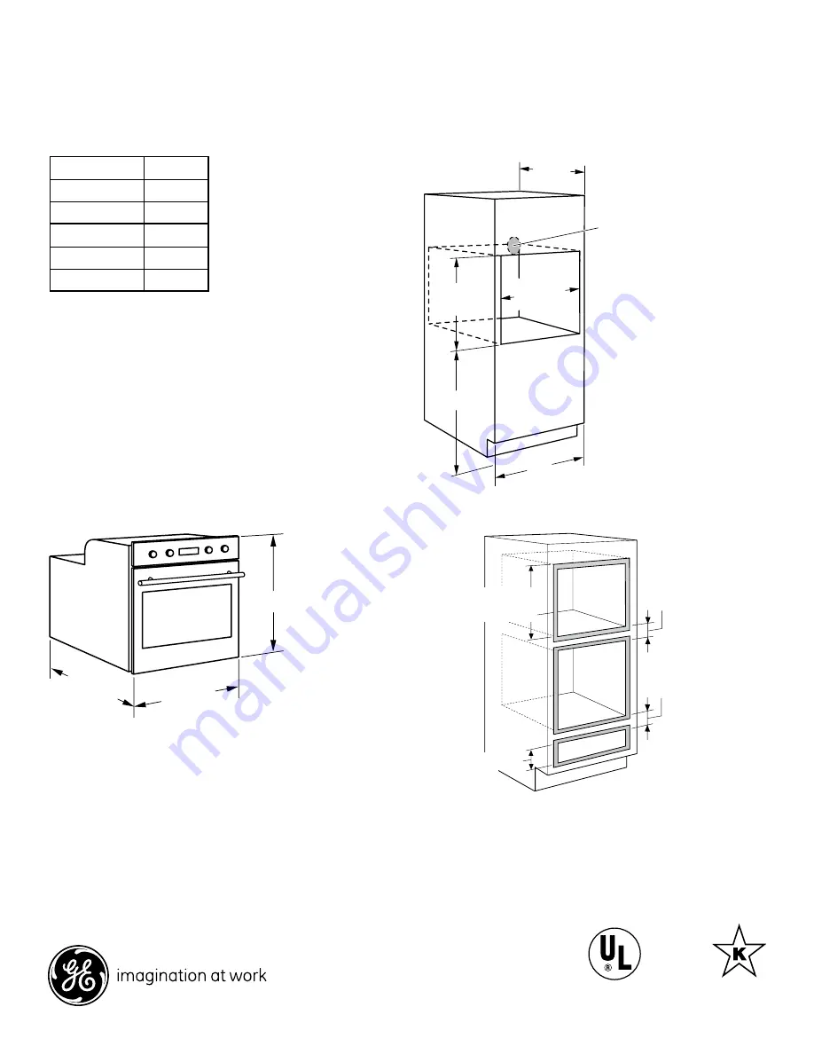 GE Monogram ZET1SMSS Dimensions And Installation Information Download Page 1