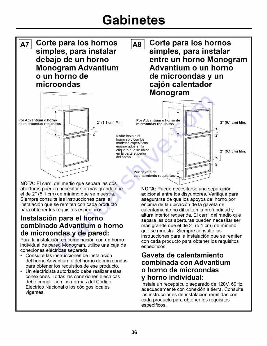 GE Monogram ZET2 Installation Instructions Manual Download Page 36