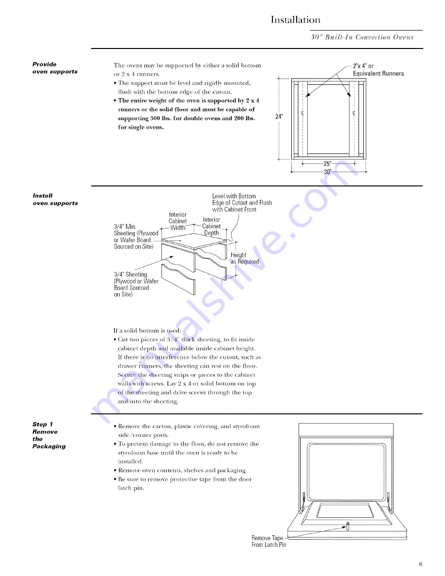 GE Monogram ZET857SYSS Installation Instructions Manual Download Page 8