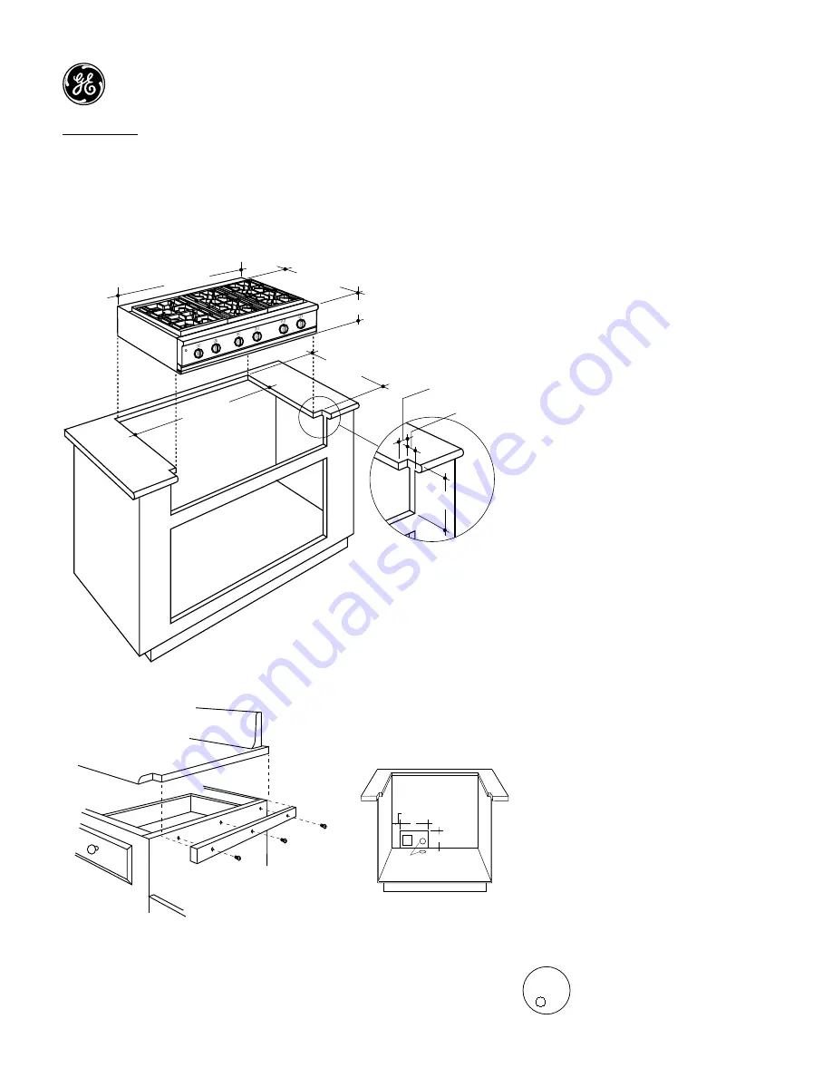 GE Monogram ZGU36N4RYSS Dimensions And Specifications Download Page 3