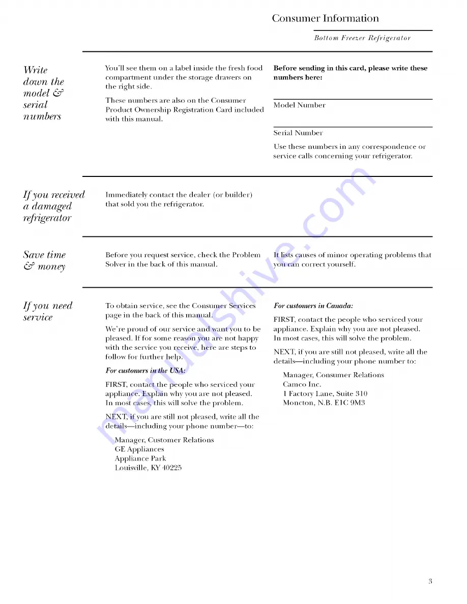 GE Monogram ZIC360NRGLH Owner'S Manual Download Page 3