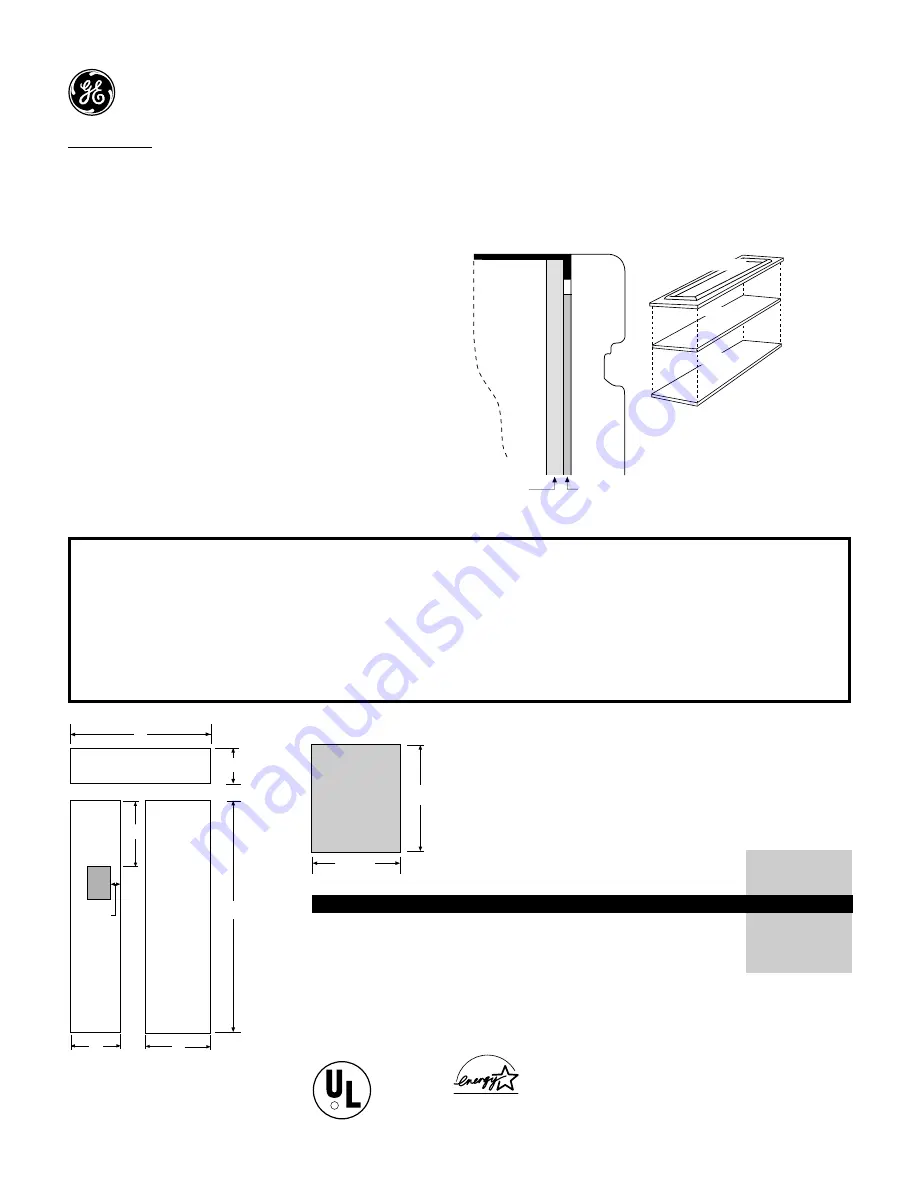 GE MONOGRAM ZISB480DM Dimensions And Installation Information Download Page 3