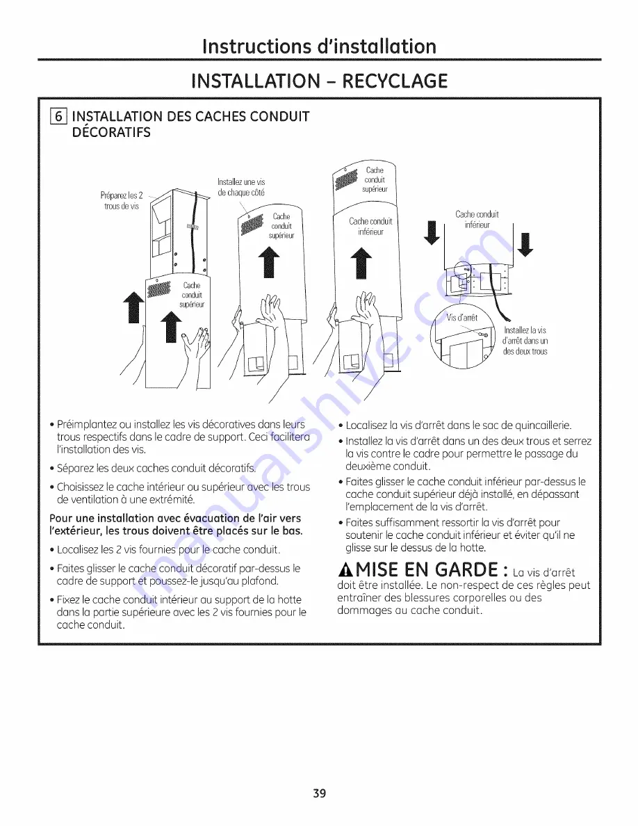 GE Monogram ZV855 Installation Instructions Manual Download Page 39