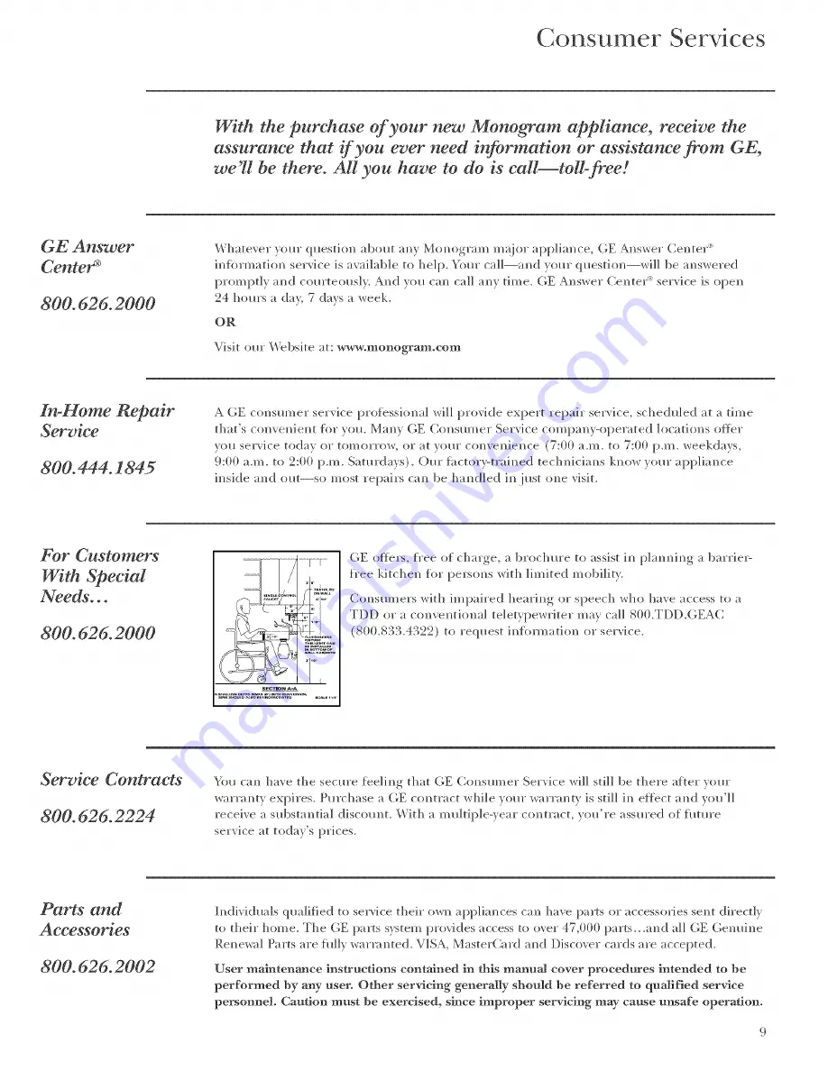 GE Monogram ZV950 Owner'S Manual Download Page 9