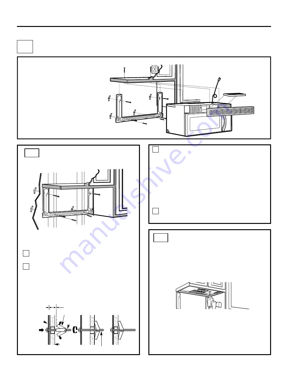 GE Over the Ran Microwave Oven Installation Instructions Manual Download Page 43