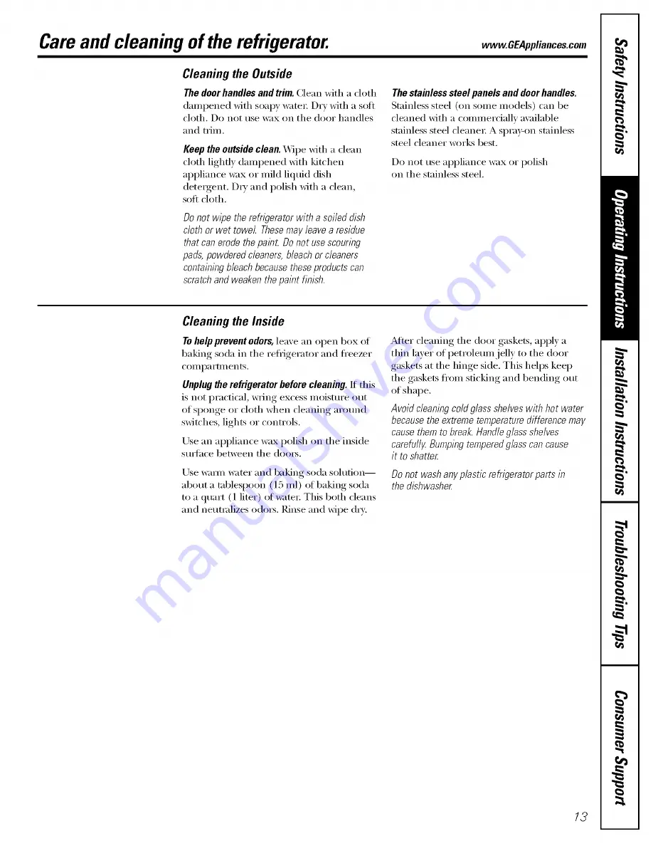 GE PDF22MFSABB and Скачать руководство пользователя страница 13