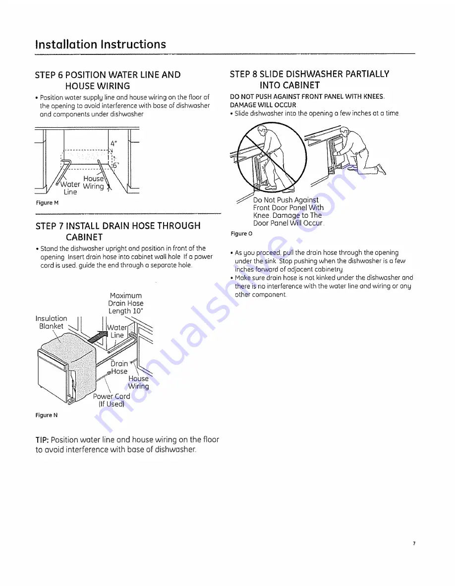 GE PDW1800N01WW Installation Instructions Manual Download Page 7