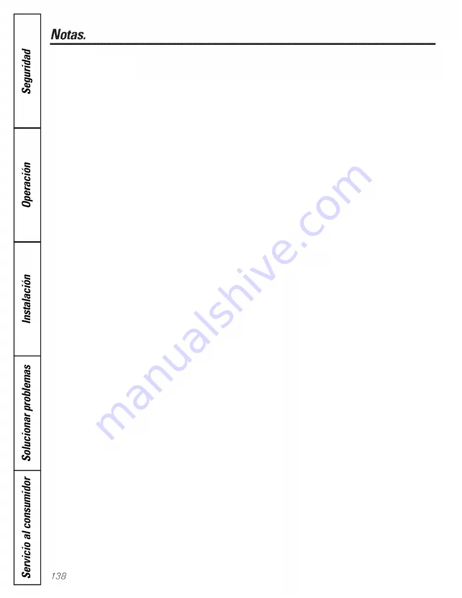 GE PFIC1NFWCWV and Owner'S Manual And Installation Instructions Download Page 138