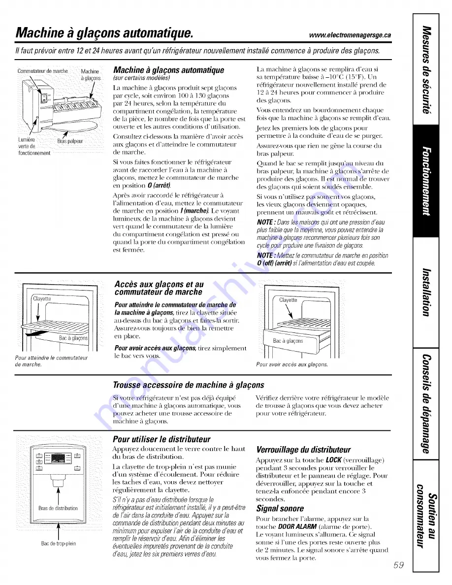 GE PFIC1NFWCWV and Owner'S Manual And Installation Instructions Download Page 199