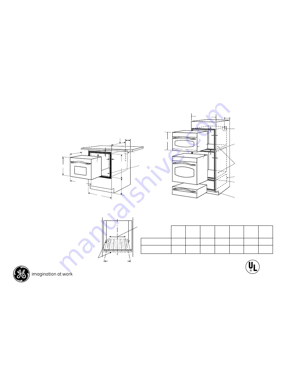 GE Profile Advantium PSB1201NSS Dimensions And Installation Information Download Page 1